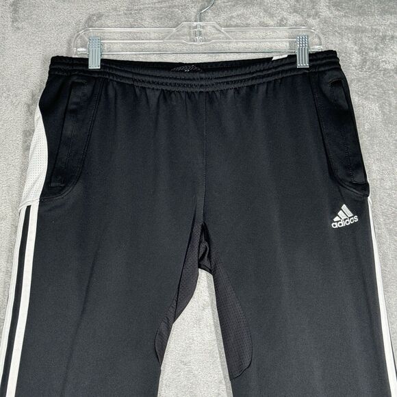 Adidas Pants Women Large Black Track Pants Lounge Climacool Workout Athleisure - Picture 4 of 9